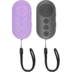 Remote Control for TikTok,Wireless Remote Camera Control Shutter with Zoom for iPhone, Front Rear Camera Switch,Page Turner for E-Book APP, Phone Remote, Scrolling Ring for TIK Tok (Black/Purple) in Kuwait