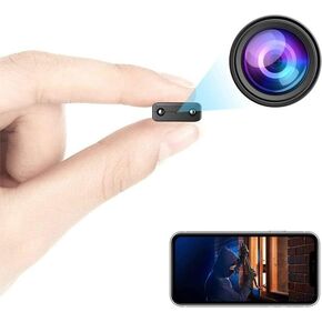 Mini Indoor Hidden Camera Wireless WiFi Camera Small Home Security Cameras Spy Small Outdoor Camara Micro Cam Pet Dog House Security Cams Room Camera No Need Wifi Nanny Cam Compatible with Android in Kuwait