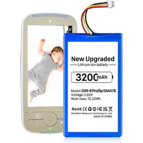 SHENMZ 3200mAh Replacement Battery for Infant Optics DXR-8 PRO and PRO SS | SP 554478 Baby Monitor Battery, (Note: Not Compatible with DXR-8) in Saudi Arabia