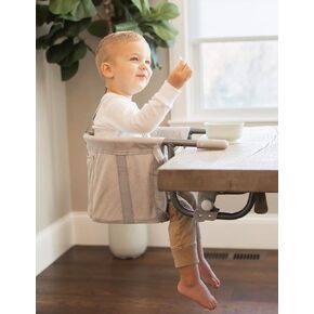 Regalo Easy Dinner Hook-On High Chair, Portable Clip-On Baby High Chair for Table, Foldable Travel High Chair with Storage Pocket, Rubber Grips to Protect Surfaces in Saudi Arabia