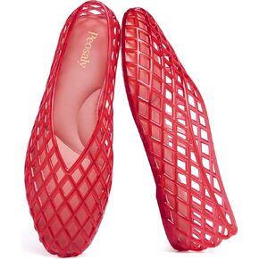 Flats for Women Comfortable Slip On Pointed Toe Womens Jelly Shoes | Women’s closed-toe jelly flats for everyday wear, with easy slip-on comfort for shopping, travel, and casual outfits in Saudi Arabia