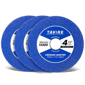 4.5" Diamond Saw Blades for Angle Grinder, 3Pcs Tile Saw Blades for Masonry Concrete Porcelain Tile Ceramic Tile Granite Marble Brick Asphalt, 4-1/2" inch Cutting Wheel, Cutting Blade Disc in Kuwait