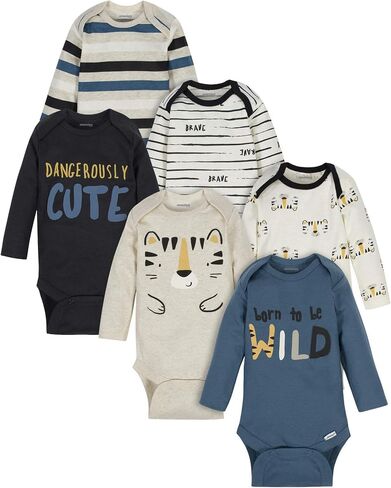 Onesies Brand Baby Boys & Girls 6-Pack Long Sleeve Bodysuits in Kuwait