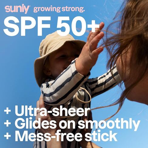 ATTITUDE Baby Mineral Sunscreen Stick SPF 50, Broad Spectrum Zinc Oxide, EWG Verified, Non-Nano, Mess-Free Stick for Face & Body, Lightweight Non-Greasy, Vegan, Unscented, 2 Oz in Kuwait
