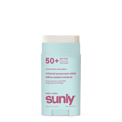 ATTITUDE Baby Mineral Sunscreen Stick SPF 50, Broad Spectrum Zinc Oxide, EWG Verified, Non-Nano, Mess-Free Stick for Face & Body, Lightweight Non-Greasy, Vegan, Unscented, 2 Oz in Kuwait