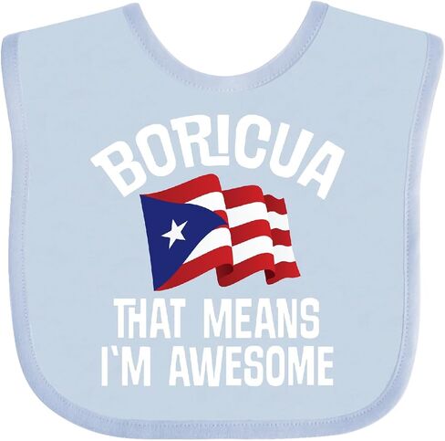 Boricua Means Im Awesome Puerto Rican Baby Bib in Kuwait