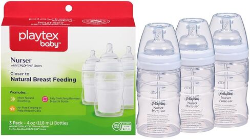 Playtex BPA Free Premium Nurser Bottles with Drop in Liners, 3 Count in Kuwait
