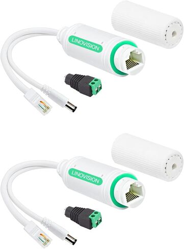 LINOVISION PoE to USB-C Converter, 5V 2.4A, 802.3af, 10/100Mbps, 2 Pack | IEEE802.3af | PoE to DC Power Supply | for Raspberry Pi 4, Google WiFi, Security Camera in Kuwait