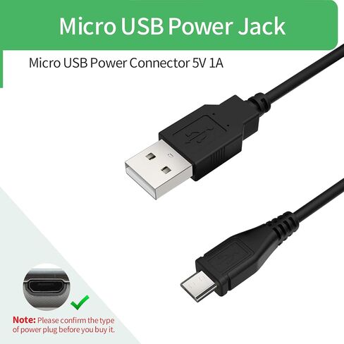 5V Micro USB Wall Charger Cable,5V AC to DC Power Adapter with 10ft 3M Power Cable for Security Camera,Kindle,Tablet,UL Listed (1x 5V1A) in Kuwait