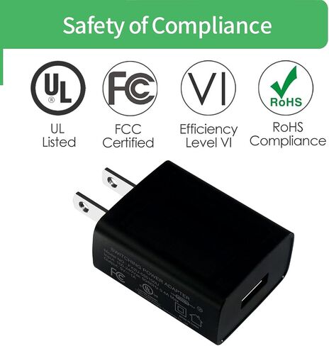 5V Micro USB Wall Charger Cable,5V AC to DC Power Adapter with 10ft 3M Power Cable for Security Camera,Kindle,Tablet,UL Listed (1x 5V1A) in Kuwait