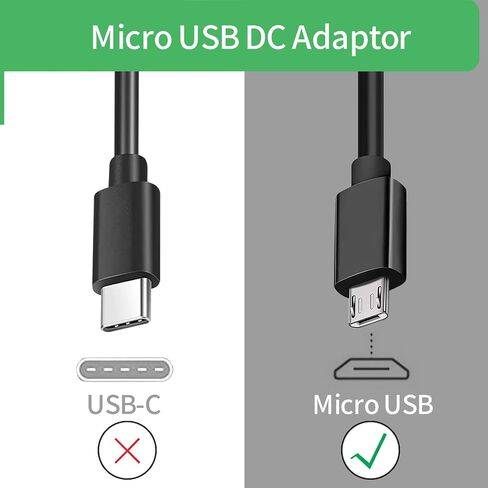 5V Micro USB Wall Charger Cable,5V AC to DC Power Adapter with 10ft 3M Power Cable for Security Camera,Kindle,Tablet,UL Listed (1x 5V1A) in Kuwait