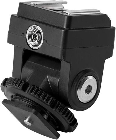 Dpofirs Hot Shoe Extender, 180 Degree Rotating Flash Bracket with PC Sync Port for Macro Portrait Product Photography, Compatible with IM20 Mini Flash in Kuwait