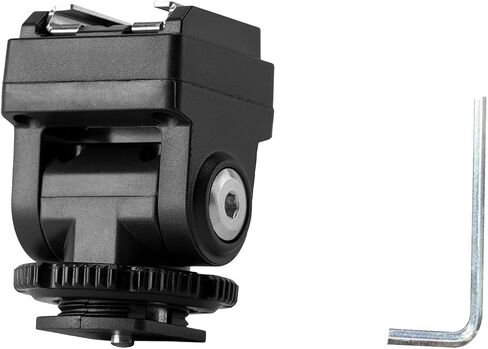 Dpofirs Hot Shoe Extender, 180 Degree Rotating Flash Bracket with PC Sync Port for Macro Portrait Product Photography, Compatible with IM20 Mini Flash in Kuwait
