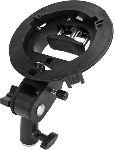S Type Bracket Holder Flash Bracket with Mount for Softbox Reflector Beauty Dish Umbrella Adjustable Universal Fit Horizontal Vertical Installation in Kuwait
