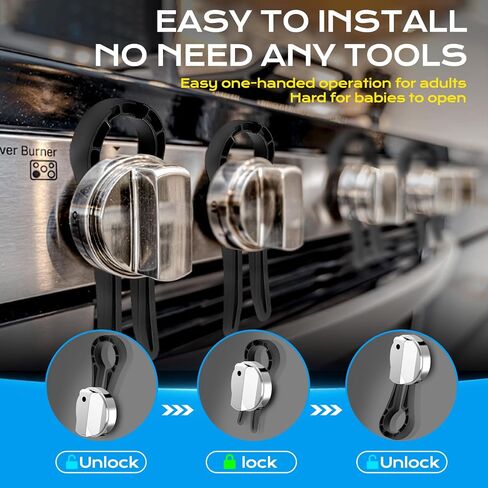 Stove Knob Safety Covers for Child, Gas Stove Knob Locks (5 Pack) in Kuwait