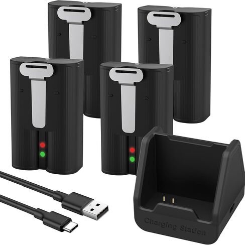 Kidjoyo 4 Pack Replacement Battery for Ring Doorbell - 7200mAh Rechargeable Quick Release Batteries with Charger Station for Ring Doorbell Stick Up Cam Spotlight Cam and Other Cam, Long-Lasting Life in Kuwait