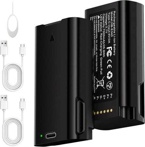 Lesaps 2-Pack Replacement Battery for eufy Video Doorbell E340 | 7000mAh Rechargeable Li-ion Battery Pack with Type-C Charging, Multi-Protection Backup Battery for eufy E340 in Saudi Arabia