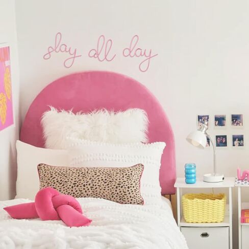 Slay All Day Metal Line Art 18 Inches ,Pink Teen Girl Preppy Room Decor | Preppy Room Decor, Teenage Girl Room Decor, Preppy Stuff for Girls, Gifts for Teenage Girls in Kuwait