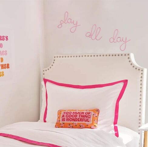 Slay All Day Metal Line Art 18 Inches ,Pink Teen Girl Preppy Room Decor | Preppy Room Decor, Teenage Girl Room Decor, Preppy Stuff for Girls, Gifts for Teenage Girls in Kuwait