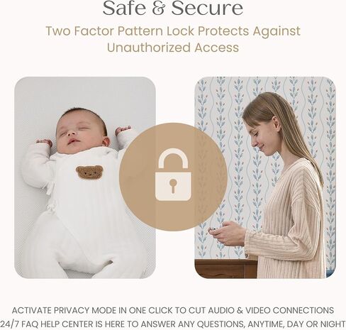Delta Children Smart Sleep Baby Monitor with Floor Stand, Auto Motion Tracking/Alerting, 360° Pan/45° Tilt, Night Vision, Two-Way Talk, Temp & Humidity Alerts, Alexa/Google Compatible, 2.5K/1440p QHD in Kuwait