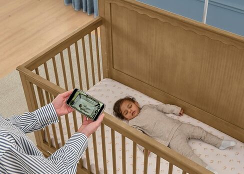 Delta Children Smart Sleep Baby Monitor with Floor Stand, Auto Motion Tracking/Alerting, 360° Pan/45° Tilt, Night Vision, Two-Way Talk, Temp & Humidity Alerts, Alexa/Google Compatible, 2.5K/1440p QHD in Kuwait