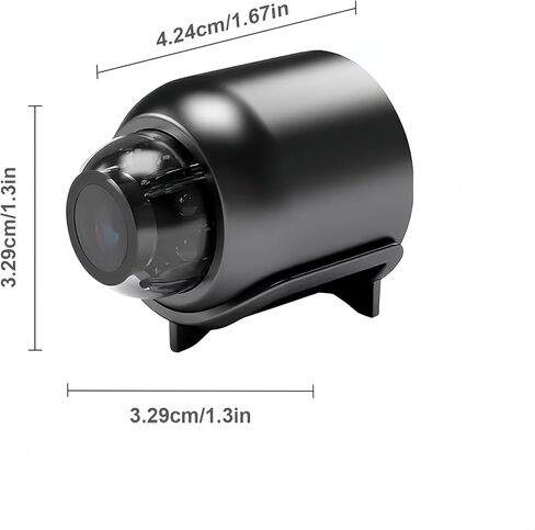 1Pack 1080P HD Infrared Night Vision Wireless Security Mini Camera Cloud & TF Card Storage Access Via Mobile App Anytime for Baby Monitor Dog in Door Black in Kuwait