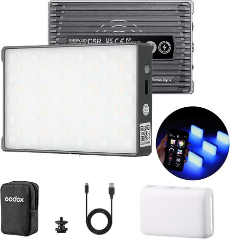Godox Litemons C30Bi Bicolor LED Panel Light with Diffuser, 8610Lux 30W 2800K-6500K Camera Light with Silent Fan, TLCI96+ for Outdoor Photography Live Streaming Zoom Calls in Kuwait