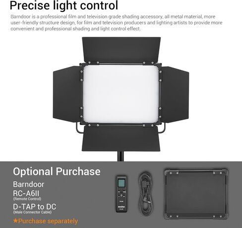 Godox LDX50Bi 14'' Bicolor LED Video Light, 65W 2800K-6500K LED Panel Light with 600 LED Beads 11 FX Effects CRI/TLCI 96+ 9200Lux Dimmable 0-100% Studio Soft Lights for Photography in Kuwait