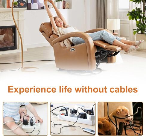 2 Pack Battery Packs for Reclining Furniture - 2500mAh with LCD Display for Electric Recliners, Power Sofas, Lift Chairs and Couch - only Compatible with 2-Pin Connector Motion Furniture in Kuwait
