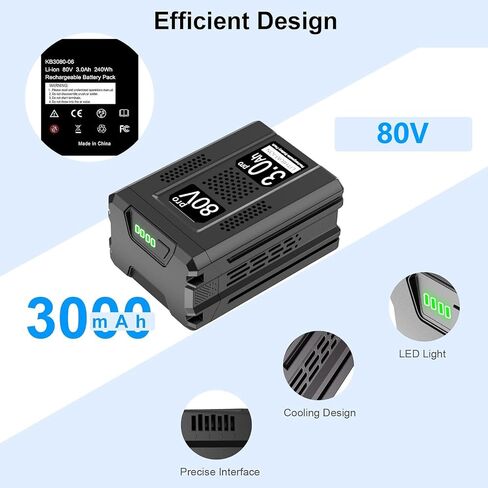 1 Pack 3.0Ah Lithium-ion Replacement for Kobalt 80V Battery | KB2580-06 KB680-06 KB580-06 KB280-06 Cordless Power Tools in Kuwait