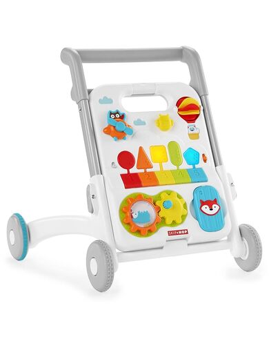 Skip Hop Baby Walker 5-in-1 Sit to Stand Convertible Light Up Walker with 50+ Activities for Developmental Play, Songs and Sounds 3 Adjustable Handle Heights and Speed Control Switch Farmstand Age 6m+ in Kuwait