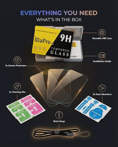 Screen Protector + Lens Protector for Olympus TG-7/TG-6/TG-5 | 2 Screen + 2 Lens + ABS Box. 9H Hardness, Anti-Scratch, Anti-Bubble, HD Clarity, Anti-Fingerprint, Easy Install in Kuwait