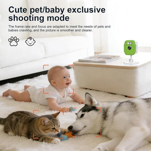 2Pcs 1080P WiFi Security Cameras, Baby Monitor Indoor Security Camera, Cat&Dog Camera with Motion Detection Indoor Camera, Full Color Night Vision,Two-Way Voice and Siren, Cloud Storage in Kuwait