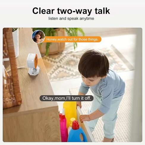2Pcs 1080P WiFi Security Cameras, Baby Monitor Indoor Security Camera, Cat&Dog Camera with Motion Detection Indoor Camera, Full Color Night Vision,Two-Way Voice and Siren, Cloud Storage in Kuwait