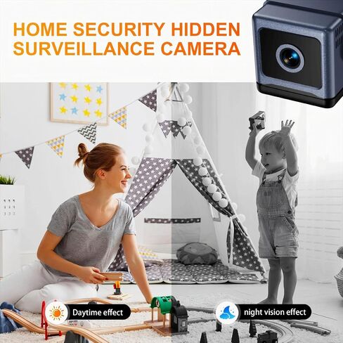 Upgraded Indoor Cameras for Home WiFi Camera Indoor Wireless | Animal Cameras for Indoor Room Camera for Bedroom HD Mini Nanny Cam for Home(Video Only)Dark Blue in Kuwait