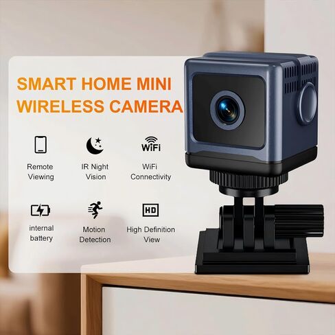 Upgraded Indoor Cameras for Home WiFi Camera Indoor Wireless | Animal Cameras for Indoor Room Camera for Bedroom HD Mini Nanny Cam for Home(Video Only)Dark Blue in Kuwait