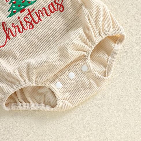 My First Christmas Baby Overalls Corduroy Romper Xmas Clothes | Newborn Baby First Christmas Outfit Sleeveless Backless Bodysuit Holiday Romper Xmas Photo Clothes Fall Winter in Kuwait