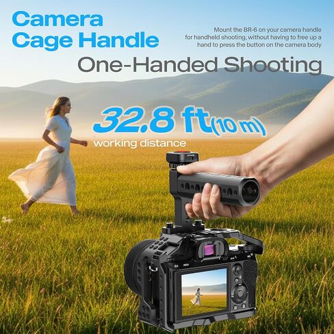 Wireless Camera Video Recording Remote, USB-C Rechargeable One-Touch Button | Cold Shoe Mount for Canon EOS R50 R6, Sony ZV-E10 ZV-1 A6400 & Nikon Z30 Cameras in Kuwait