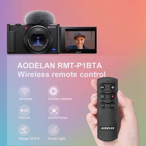 Wireless Remote Control Camera Shutter Release for Sony Replces RMT-P1BT | Compatible with Sony ZV-E10, ZV-1, A7SM3, A7C, A7RIV, Alpha 9,7R IV,7R III, 7 III, 6600, 6400, 6100, 9 II, RX0 II, RX100 M7 in Kuwait