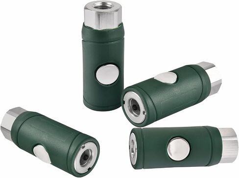 Yolass 1/4" FNPT M Style Safety Coupler, Female Thread, Safety Air Plug Coupler (4 packs) in Kuwait