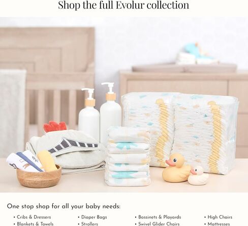 Evolur Snuggle Bum Baby Diapers Size 1, Newborn, PFAS-Free, 216 Count in Kuwait