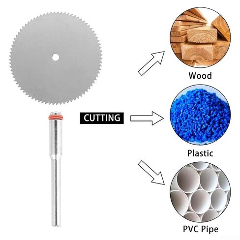 11pcs Saw Blade Set for Rotary Tool, 22mm 25mm 32mm Electric Grinding Cutting Discs, Stainless Steel Wheels for Wood Plastic PVC Pipe Metal Tube, Accessories for Mini Circular Saw and Power Tools in Saudi Arabia