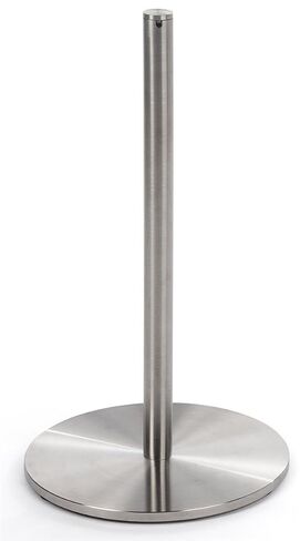 Set of 2 Displays2go, Low Profile Stanchions, Made of Stainless Steel, Single Post, Rope Sold Separately – Silver Finish (FGMS16SLV) in Kuwait