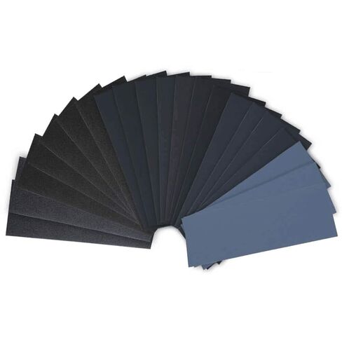 28 Pcs 120 to 3000 Grit Wet Dry Sandpaper Assortment 9 * 3.6 Inches for Automotive Sanding in Kuwait