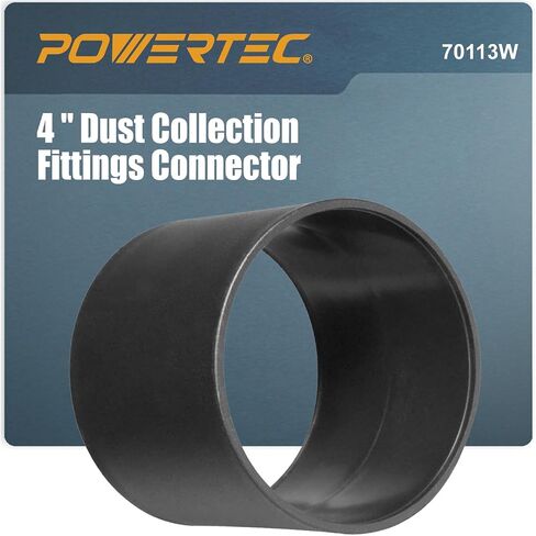 POWERTEC 70309 4 Inch ID 90 Degree Elbow for 4" OD Dust Collection Pipes, Adapters and Fittings with Splice for 4 Inch ID Dust Collection Hose Connector (Clear), 1 Set in Kuwait