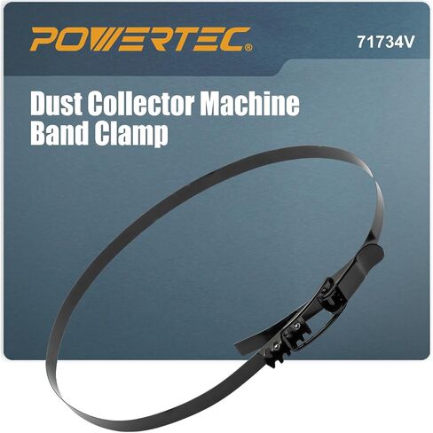 POWERTEC 71734V 14-1/2 Inch Band Clamp for Dust Collector, Fits Delta, JET, Grizzly, Shop Fox, Harbor Freight, and POWERTEC DC1080/ DC1081 in Kuwait