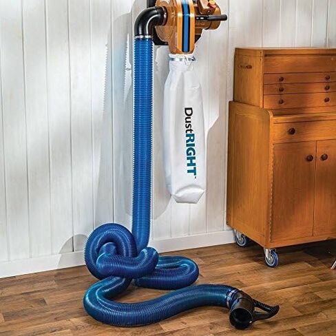 4'' Dust Collection Hose & Handle Docking Port Kit - Dust Collectors for Woodworking Includes Wall-Mounted Straps, Mounting Screw – Expandable 4 Inch Dust Collection Hose - Dust Collection System in Kuwait