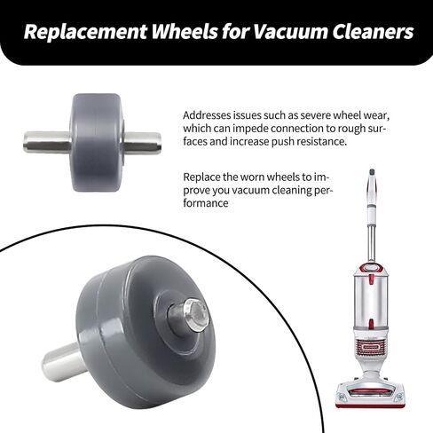 WISINY Vacuum Cleaner Wheels for Shark Navigator Vacuum Cleaner (6 Pairs) | Compatible with Shark Vacuum Wheels Replacement NV350 NV500 NV501 NV351 NV352 NV355 NV356e NV502 in Kuwait