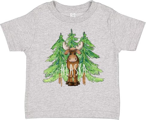 inktastic Alaska Moose and Trees Toddler T-Shirt in Kuwait