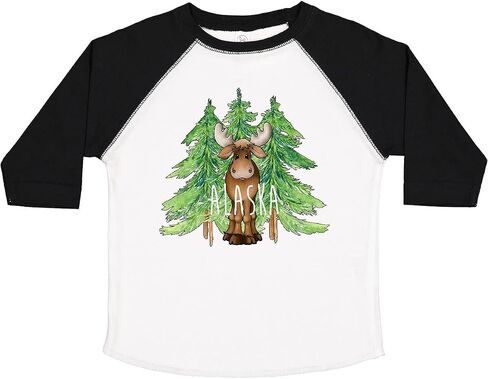 inktastic Alaska Moose and Trees Toddler T-Shirt in Kuwait
